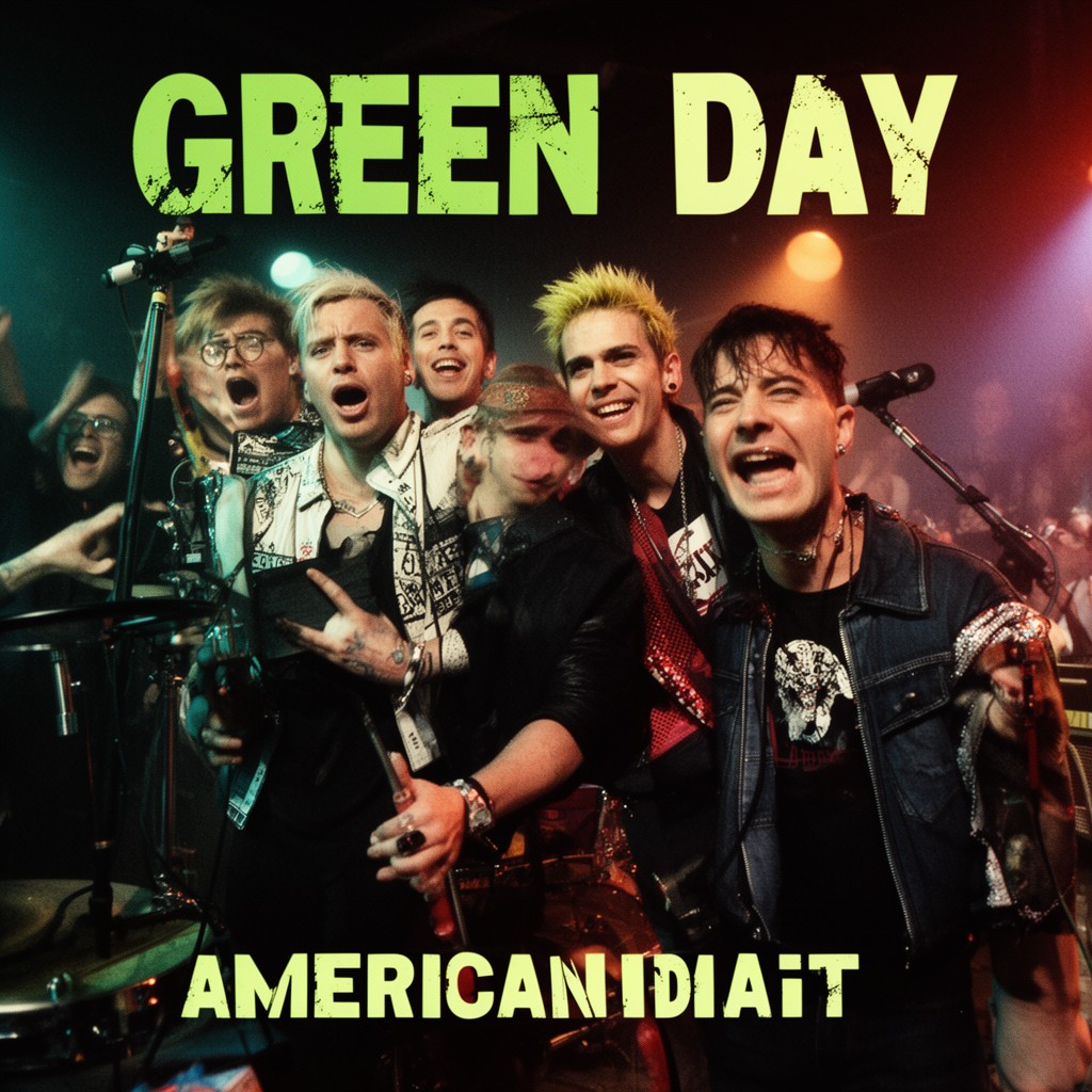 AI-generated illustration of Green Day