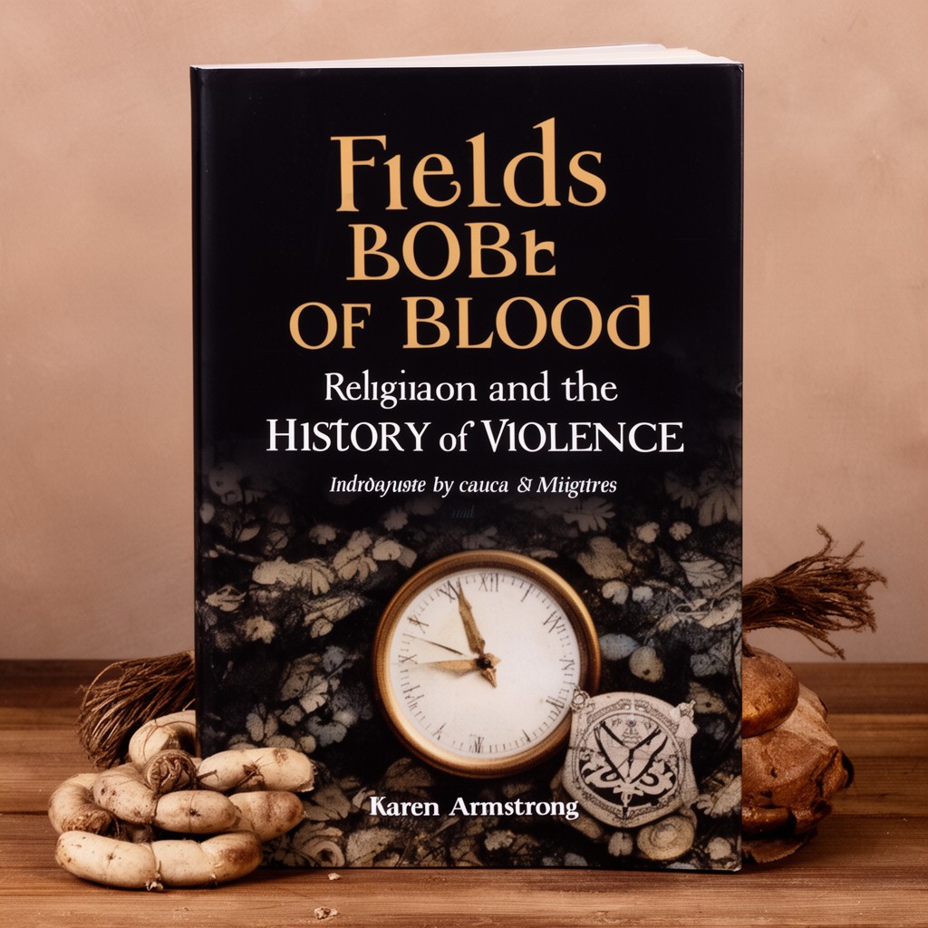 AI-generated illustration of Fields of Blood: Religion and the History of Violence