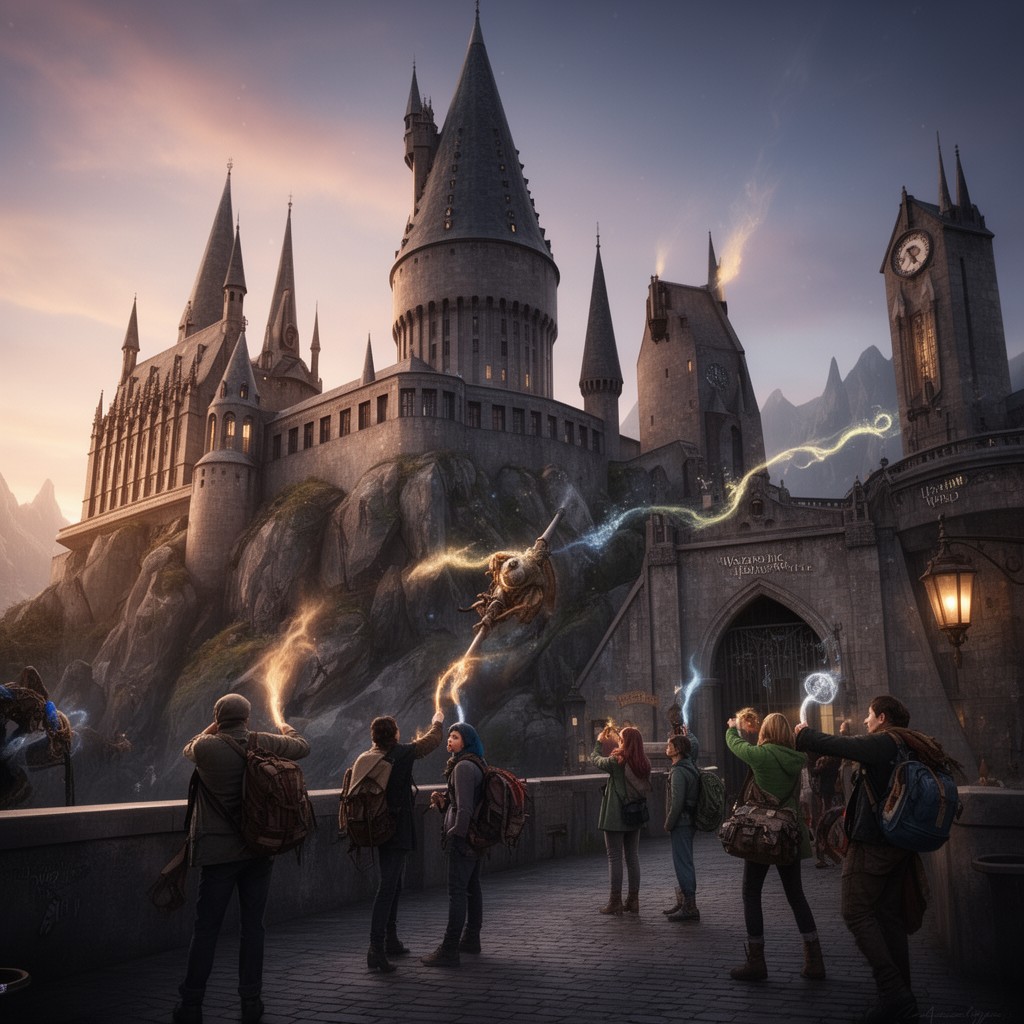 AI-generated illustration of The Wizarding World of Harry Potter