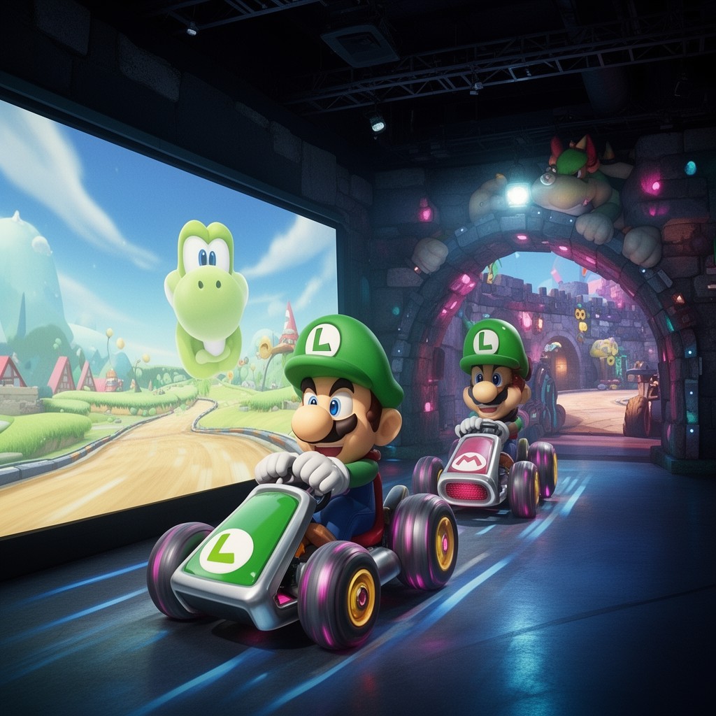 AI-generated illustration of Mario Kart: Koopa’s Challenge