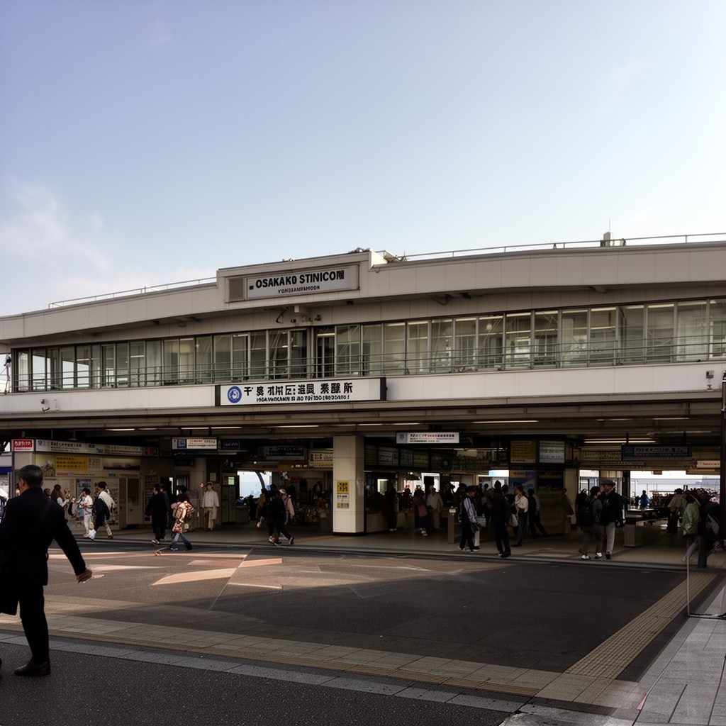 AI-generated illustration of Osakako Station