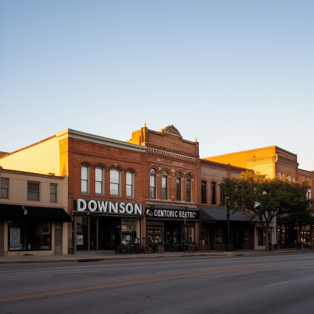 AI-generated illustration of Downtown Denison Historic District