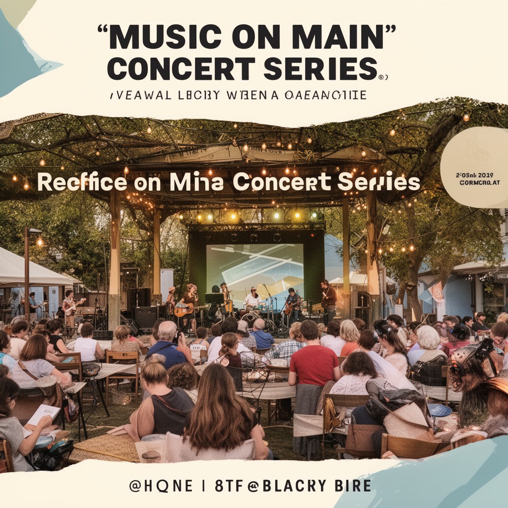 AI-generated illustration of Music on Main concert series