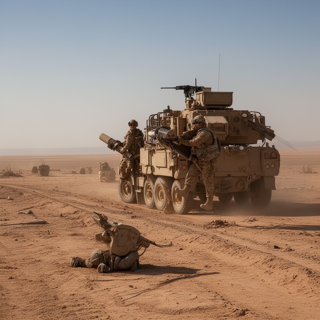 AI-generated illustration of Operation Desert Shield