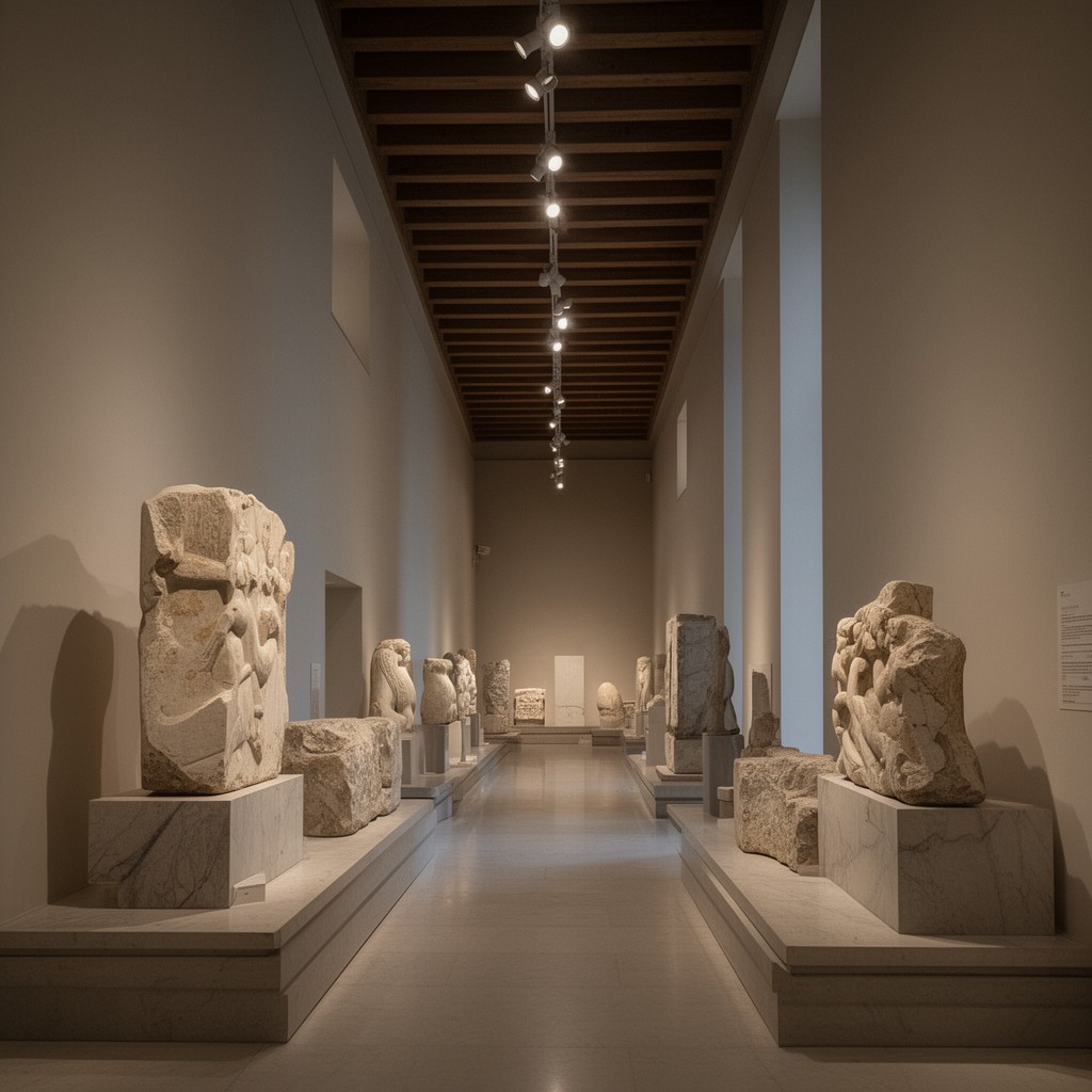 AI-generated illustration of Delphi Archaeological Museum