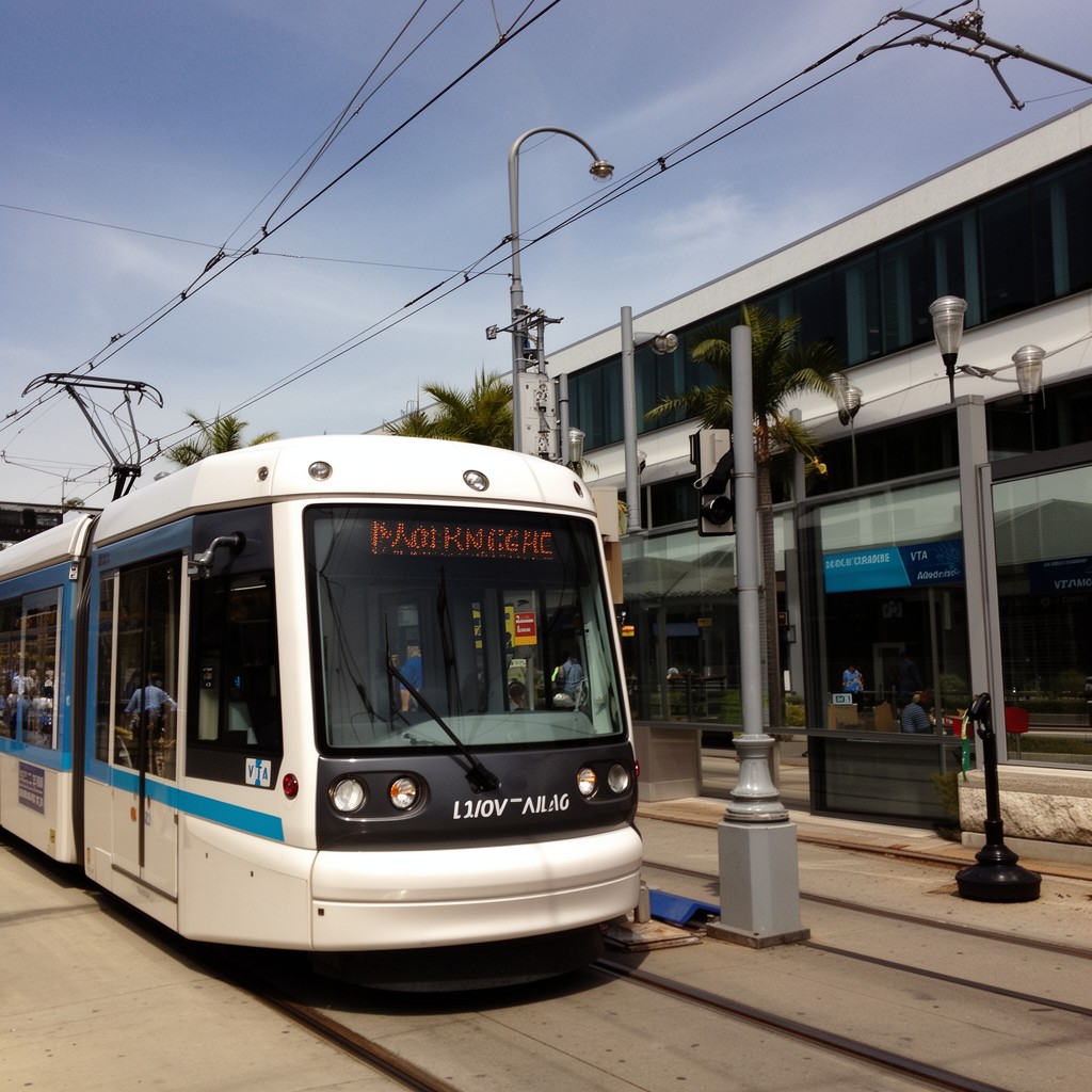 AI-generated illustration of VTA light rail