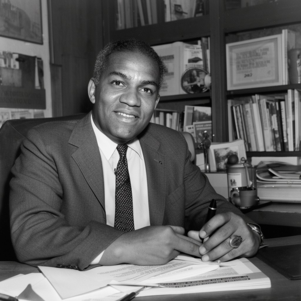 AI-generated illustration of Roy Wilkins