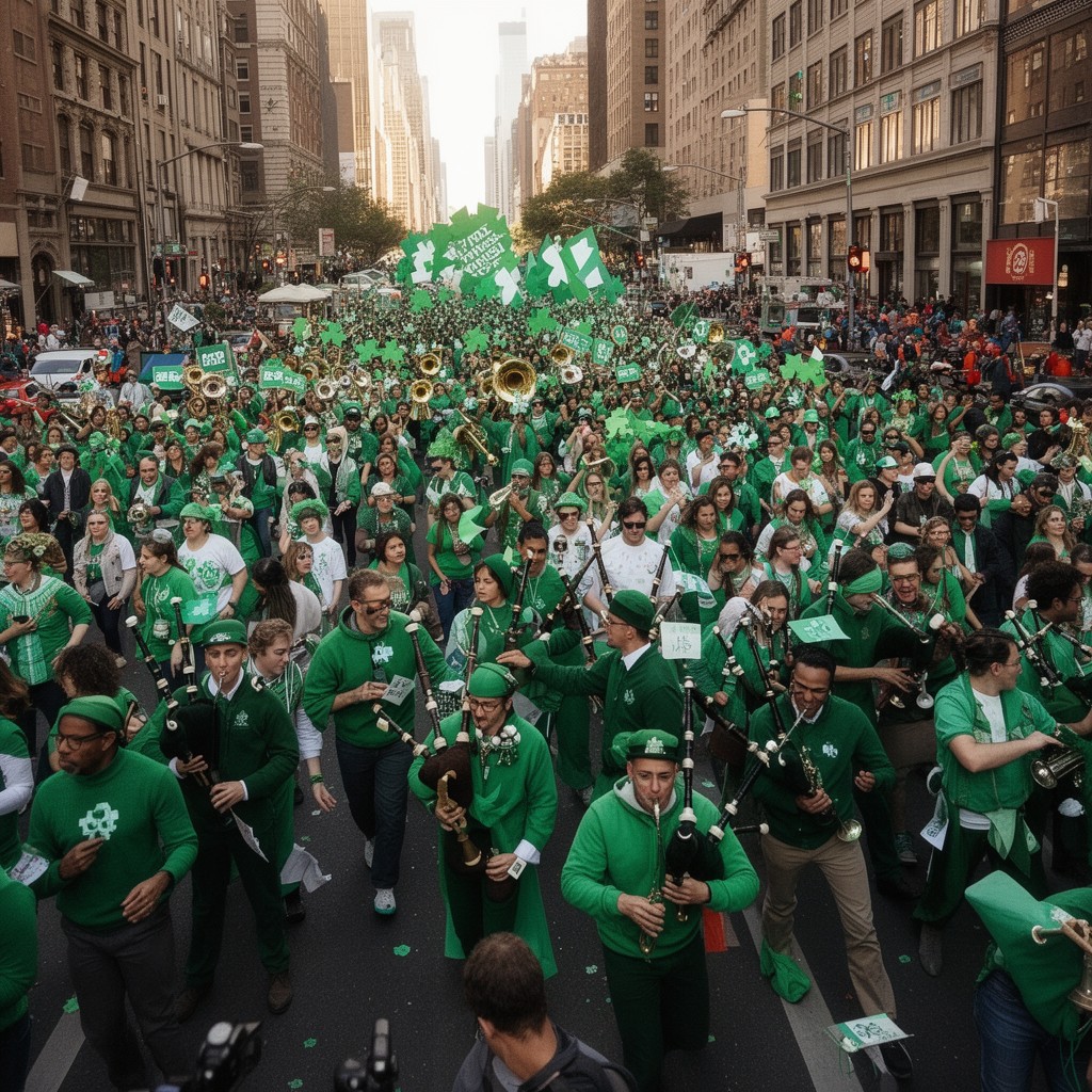 AI-generated illustration of St. Patrick’s Day Parade