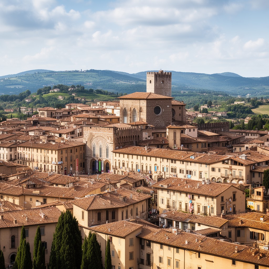 AI-generated illustration of Perugia, Italy