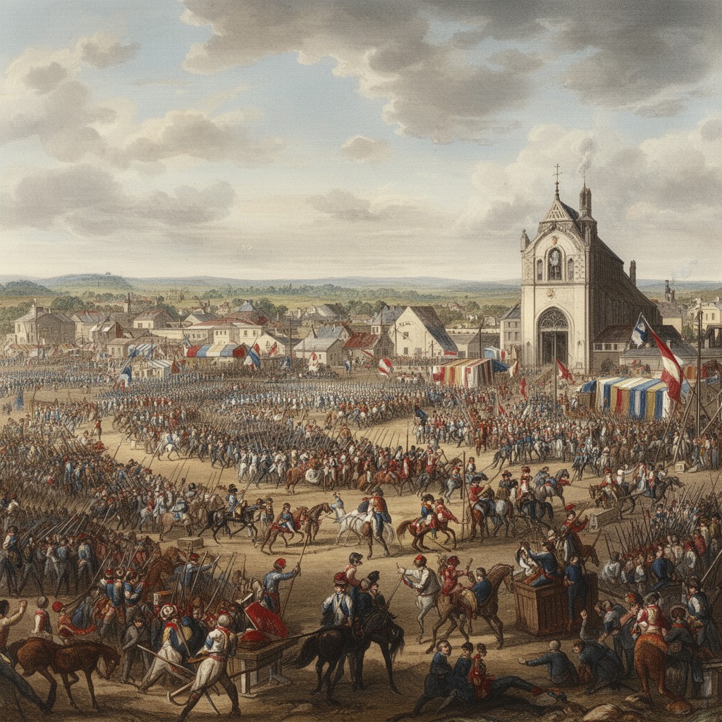 AI-generated illustration of Battle of Jemappes