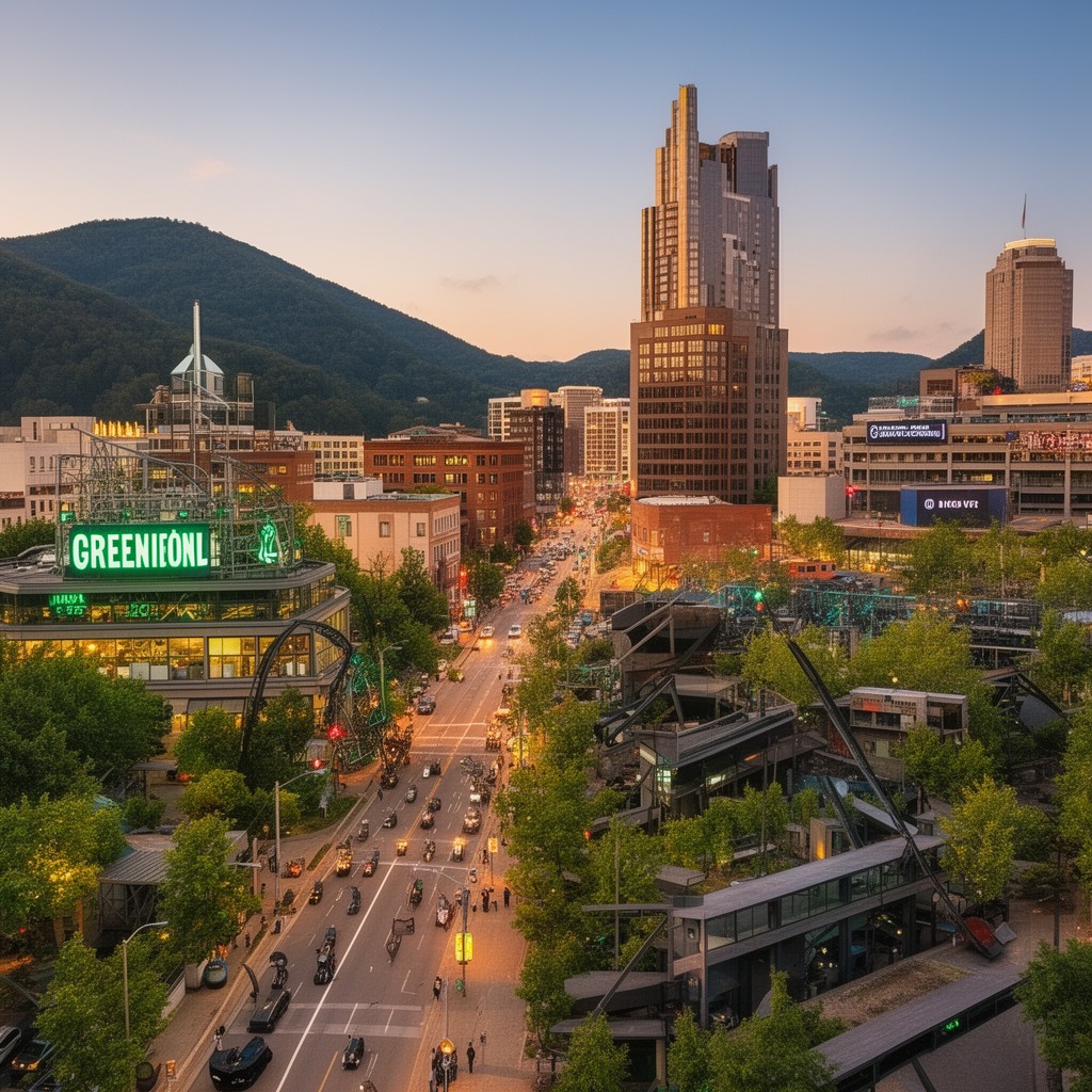 AI-generated illustration of Greenville, South Carolina