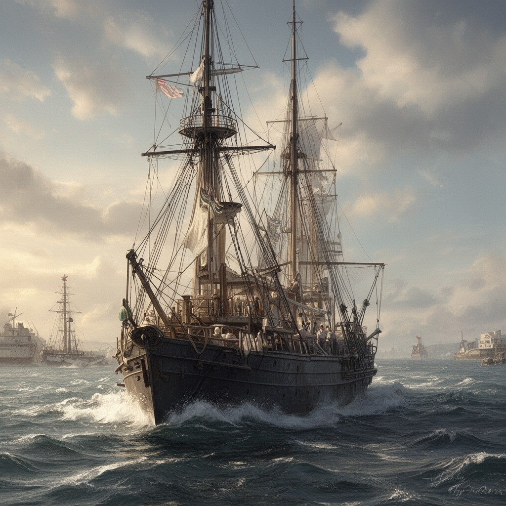 AI-generated illustration of USS Providence