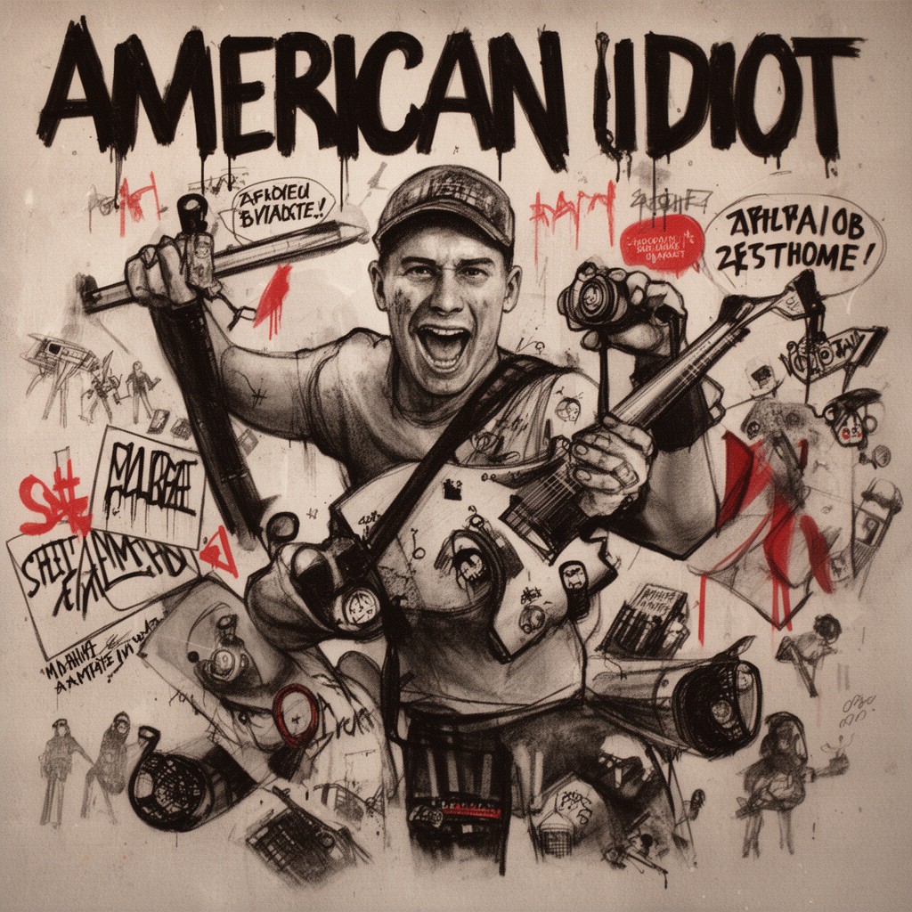 AI-generated illustration of American Idiot