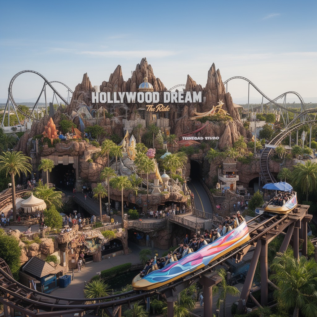 AI-generated illustration of Hollywood Dream – The Ride