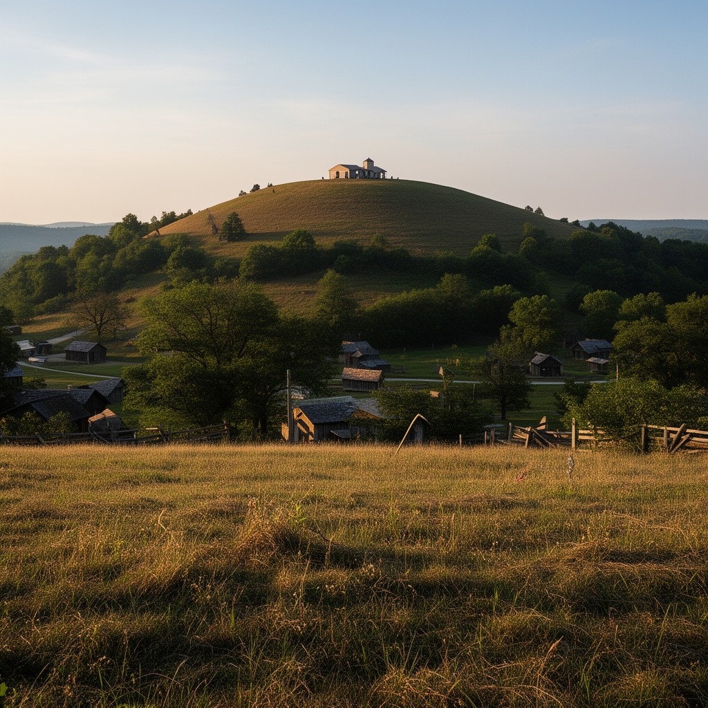 AI-generated illustration of Little Round Top (nearby)
