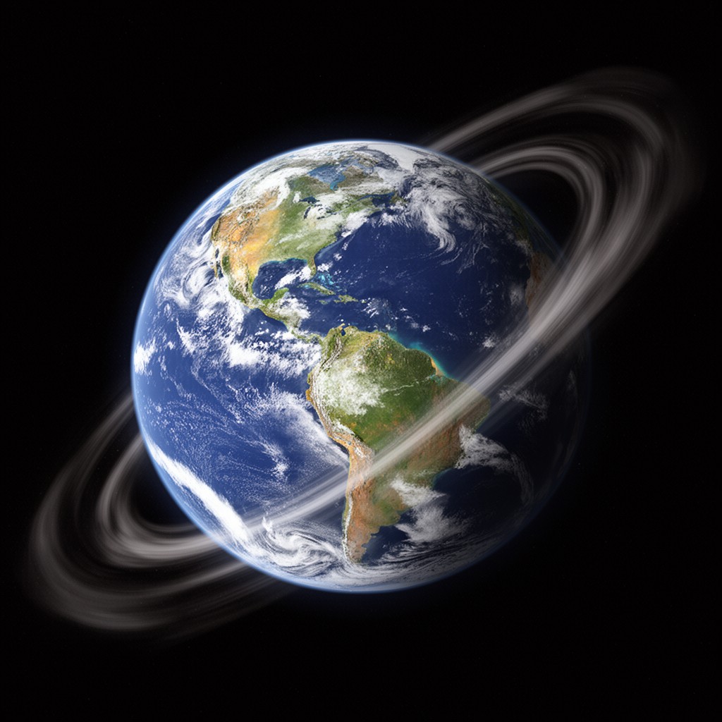 AI-generated illustration of Earth rotation