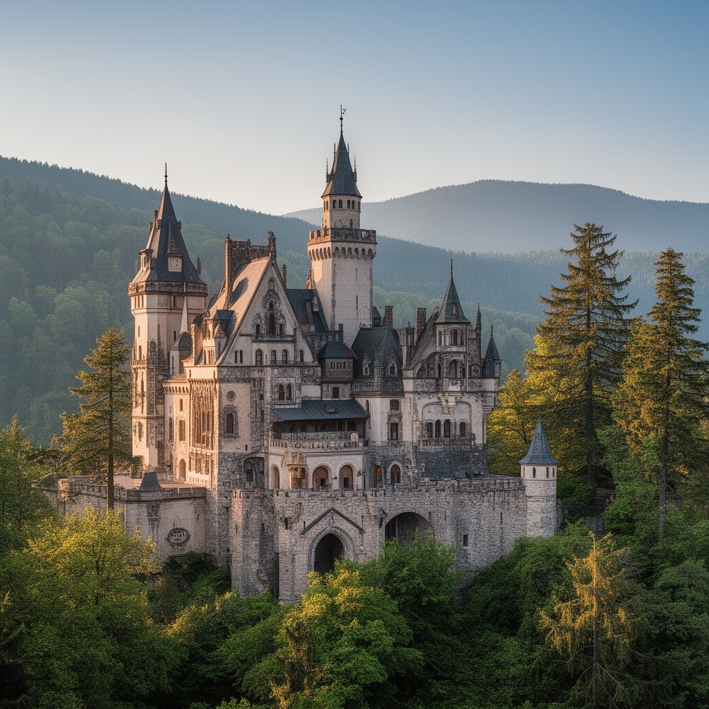 AI-generated illustration of Bory Castle