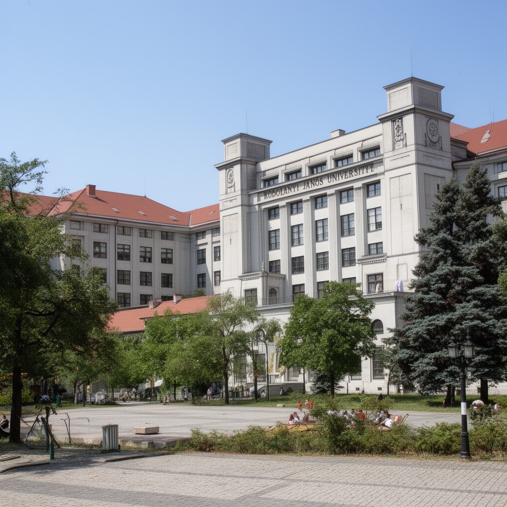 AI-generated illustration of Kodolányi János University (campus)
