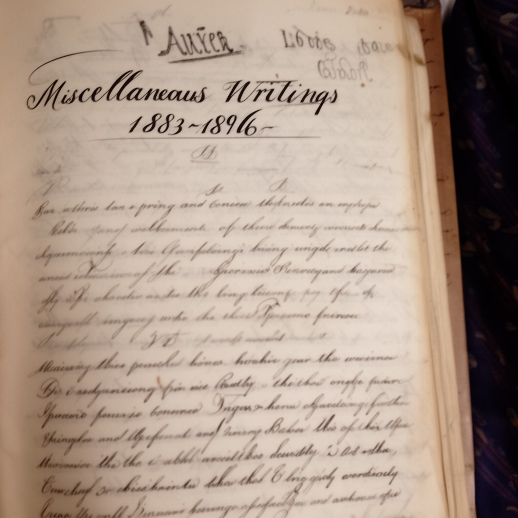 AI-generated illustration of Miscellaneous Writings 1883–1896