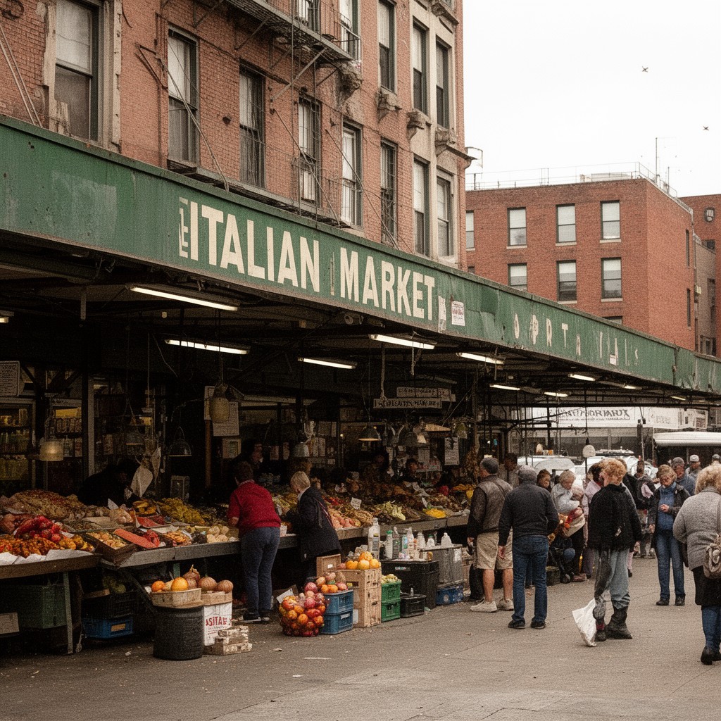 AI-generated illustration of Italian Market