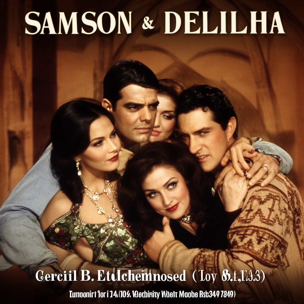 AI-generated illustration of Samson and Delilah (1949 film)
