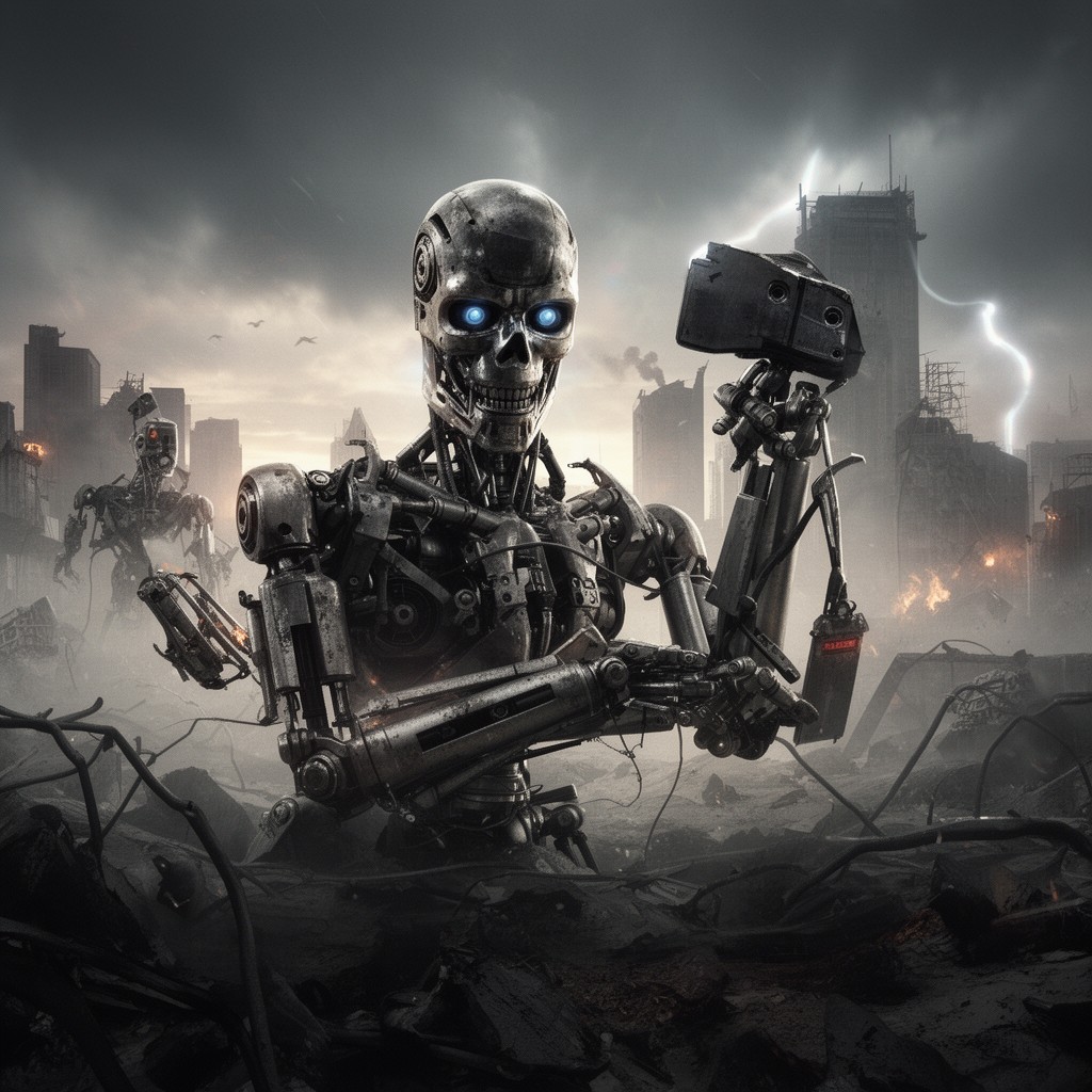 AI-generated illustration of Terminator Salvation
