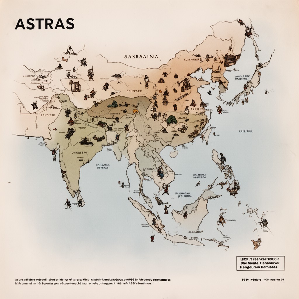 AI-generated illustration of Asia