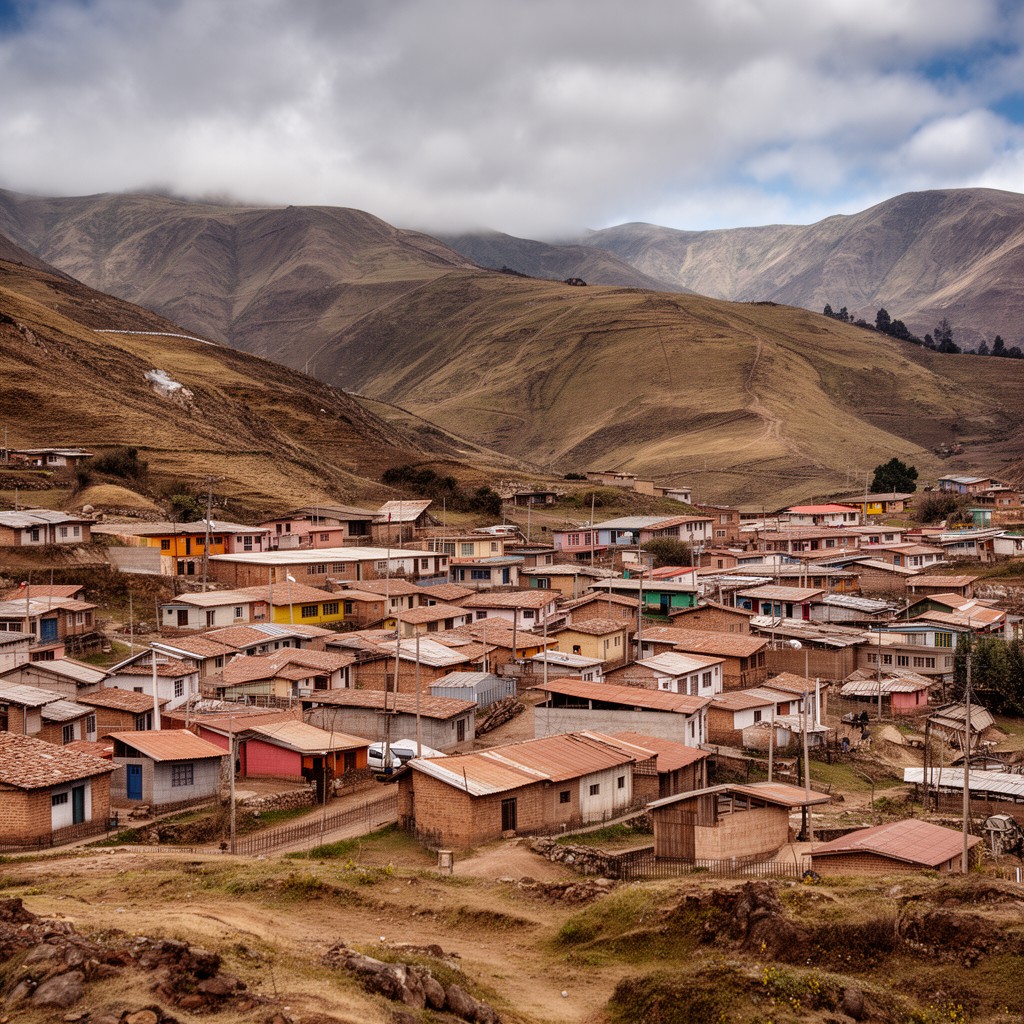 AI-generated illustration of Ichocán, Cajamarca, Peru