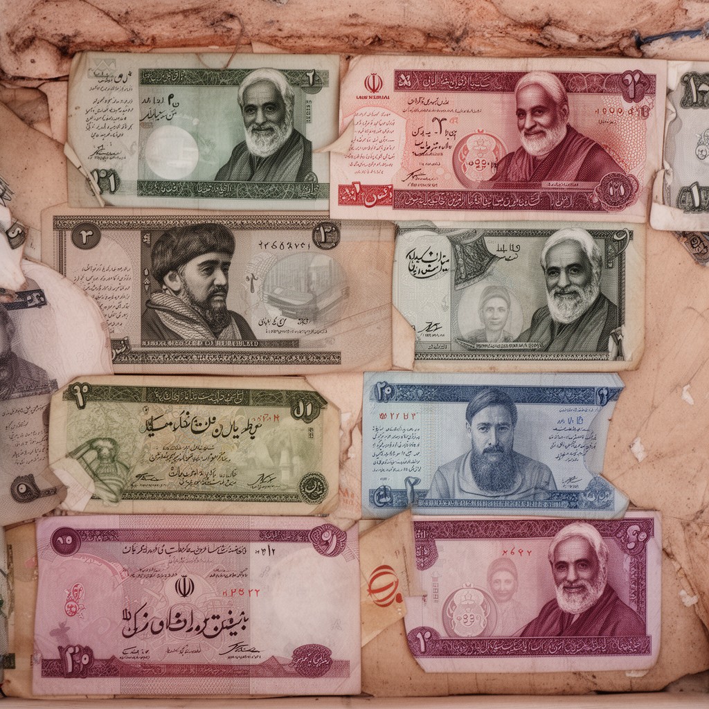 AI-generated illustration of Iranian rial