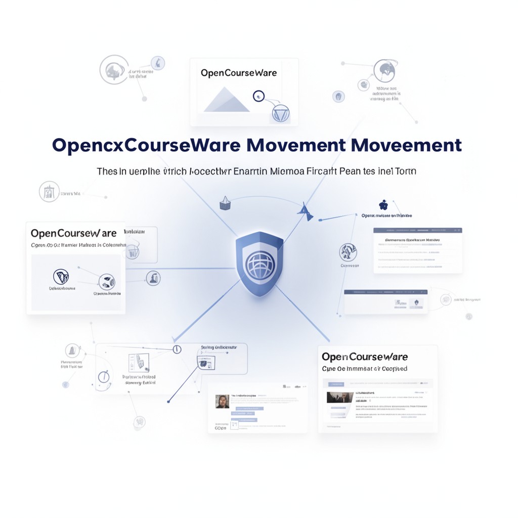 AI-generated illustration of OpenCourseWare movement