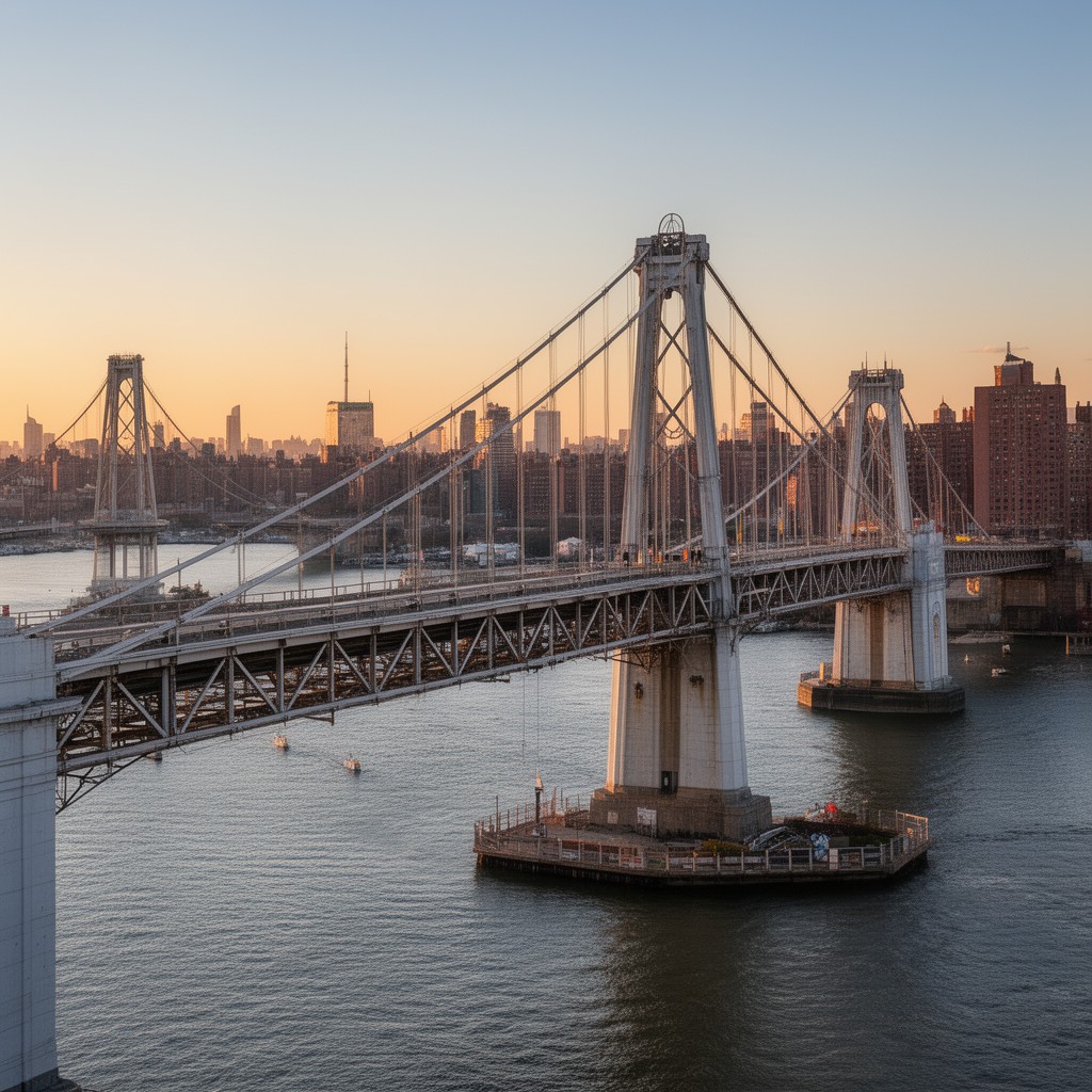 AI-generated illustration of Whitestone Bridge