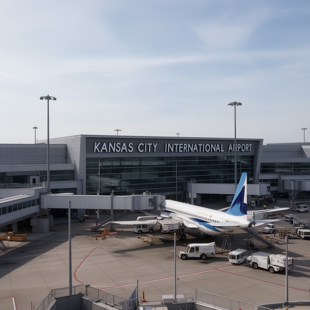 AI-generated illustration of Kansas City International Airport