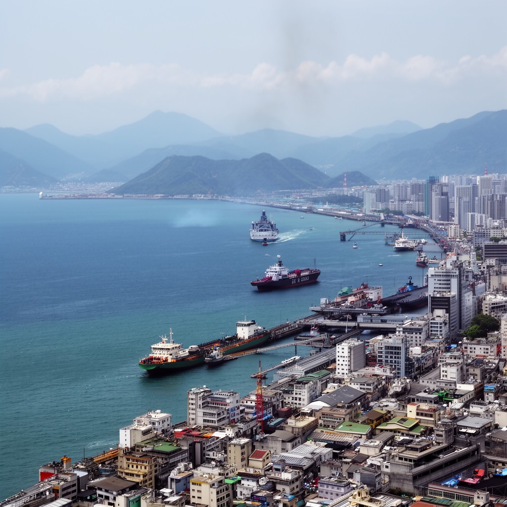 AI-generated illustration of East China Sea