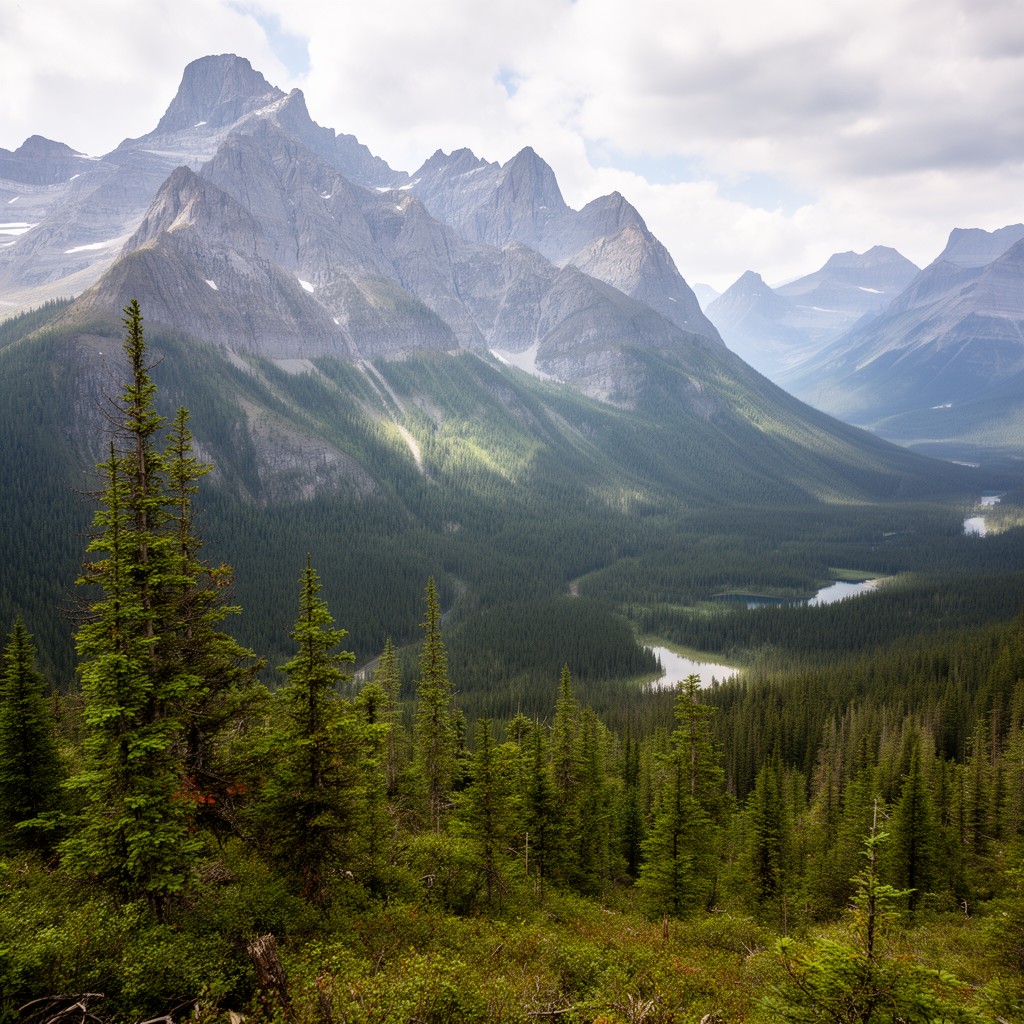 AI-generated illustration of Columbia Mountains