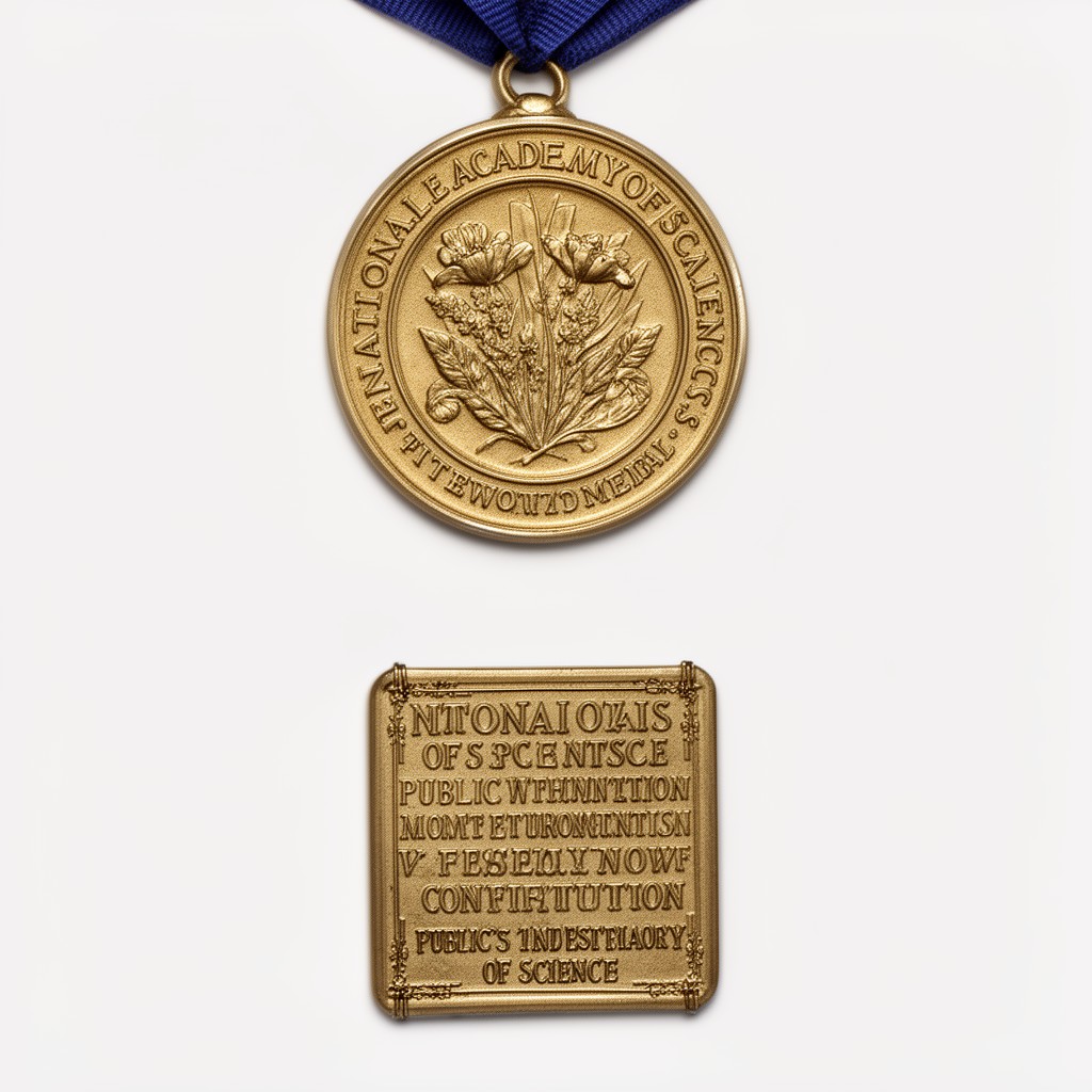 AI-generated illustration of National Academy of Sciences Public Welfare Medal