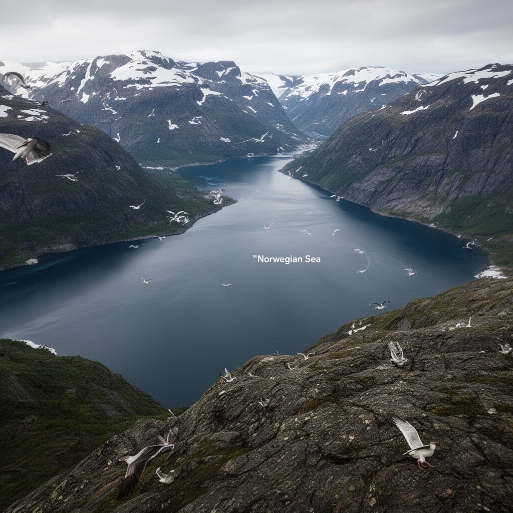 AI-generated illustration of Norwegian Sea