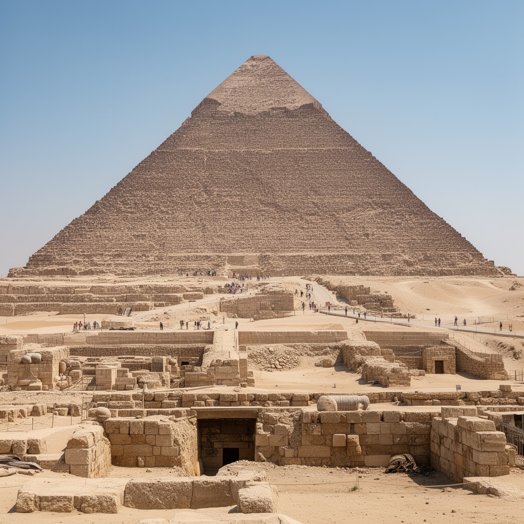 AI-generated illustration of Dahshur necropolis