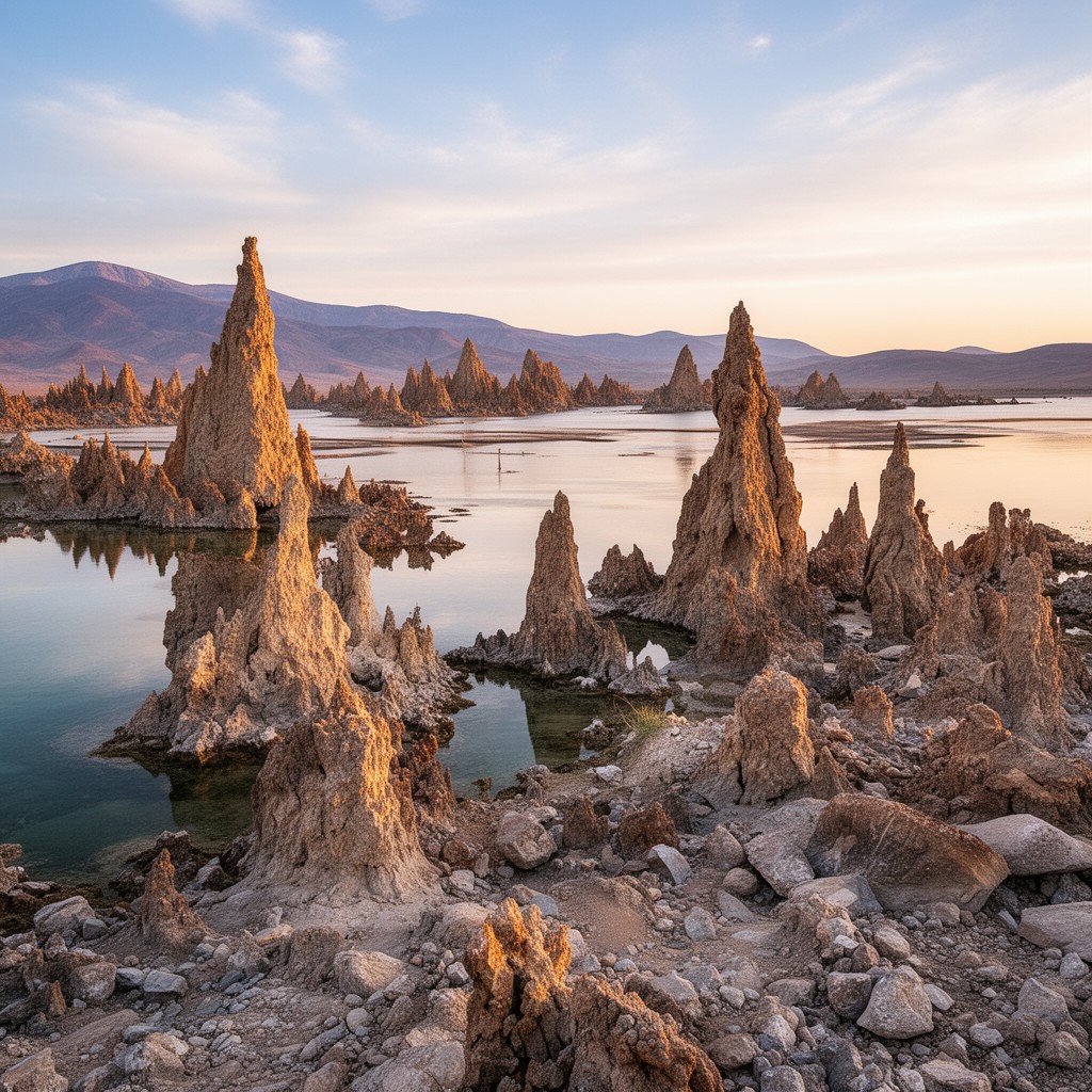 AI-generated illustration of Pyramid Lake