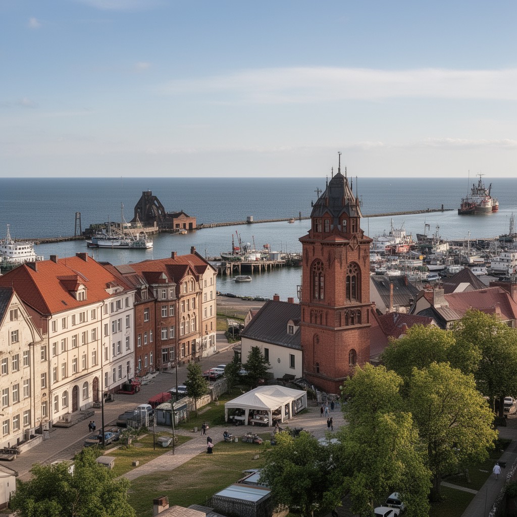 AI-generated illustration of Klaipėda