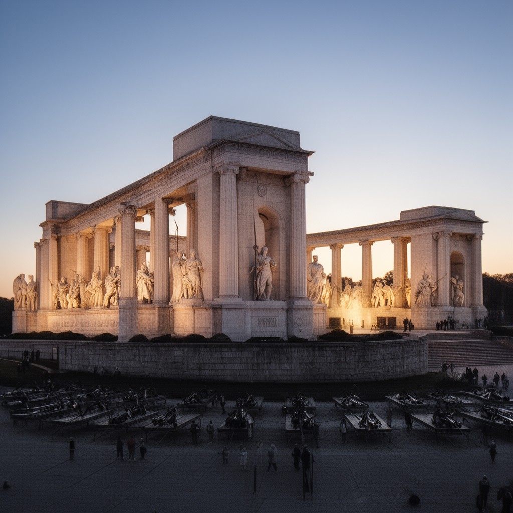 AI-generated illustration of World War II Memorial
