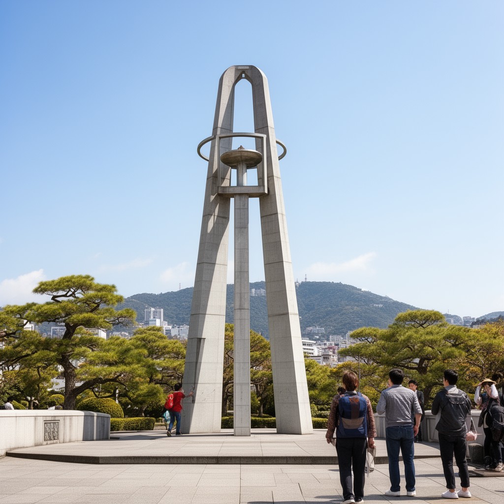 AI-generated illustration of Nagasaki Peace Park