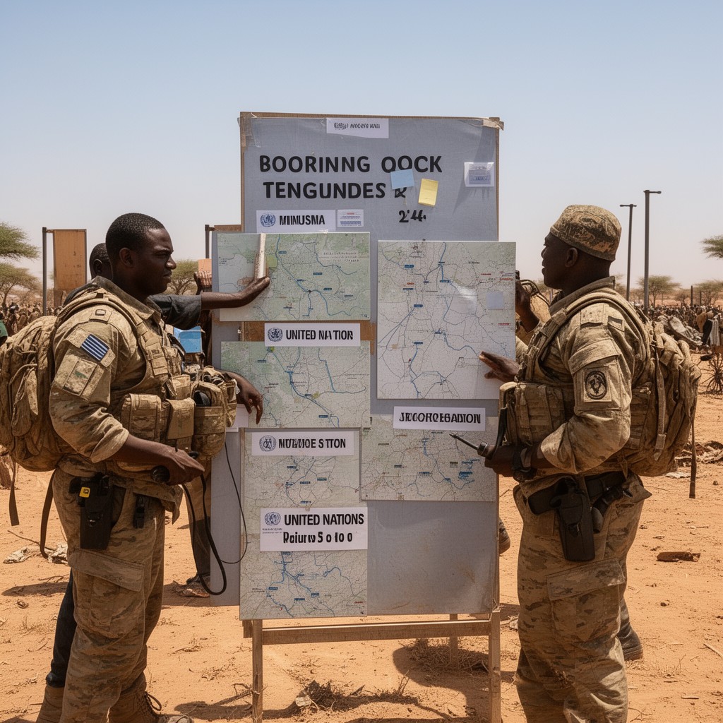 AI-generated illustration of United Nations Multidimensional Integrated Stabilization Mission in Mali