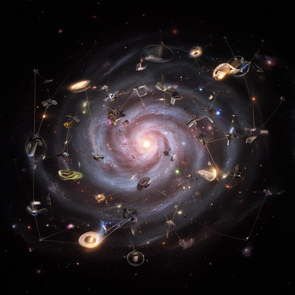 AI-generated illustration of Sagittarius Dwarf Spheroidal Galaxy