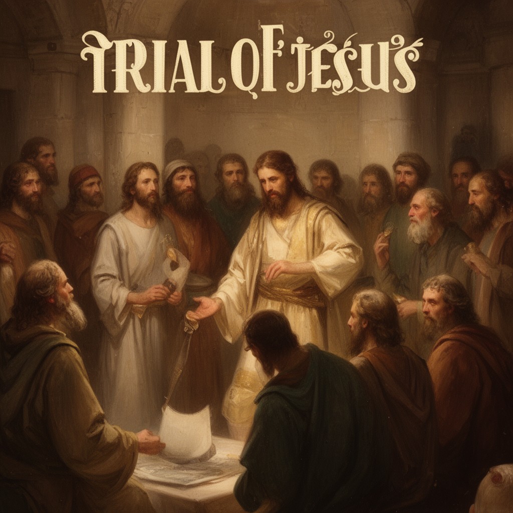 AI-generated illustration of Trial of Jesus