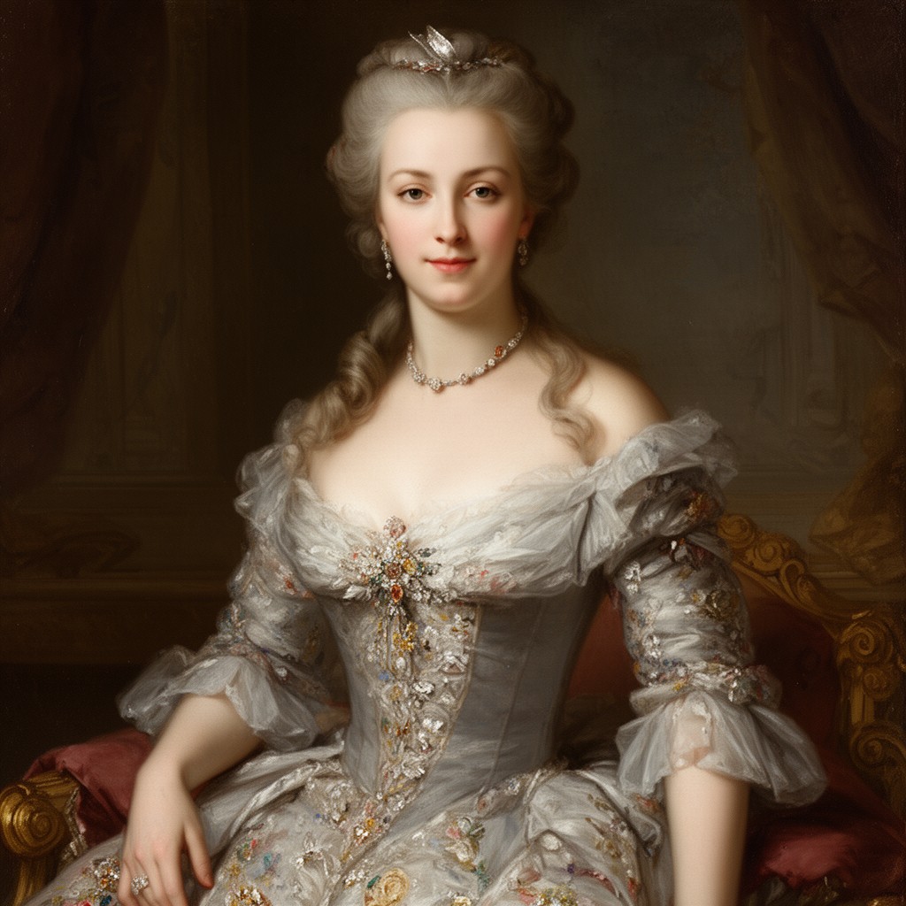 AI-generated illustration of Marie Antoinette