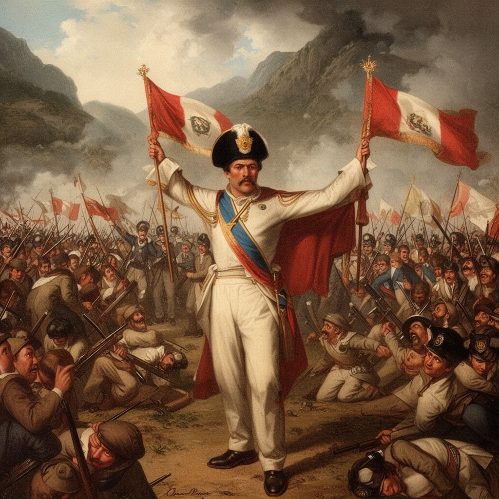 AI-generated illustration of Peruvian War of Independence