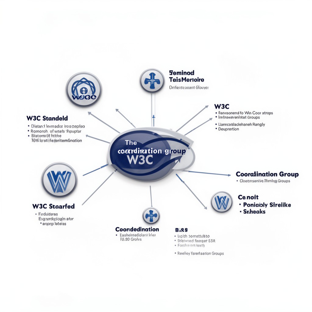 AI-generated illustration of W3C Coordination Group