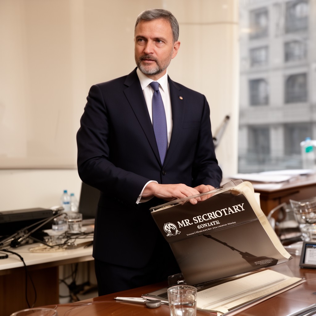 AI-generated illustration of Mr. Secretary