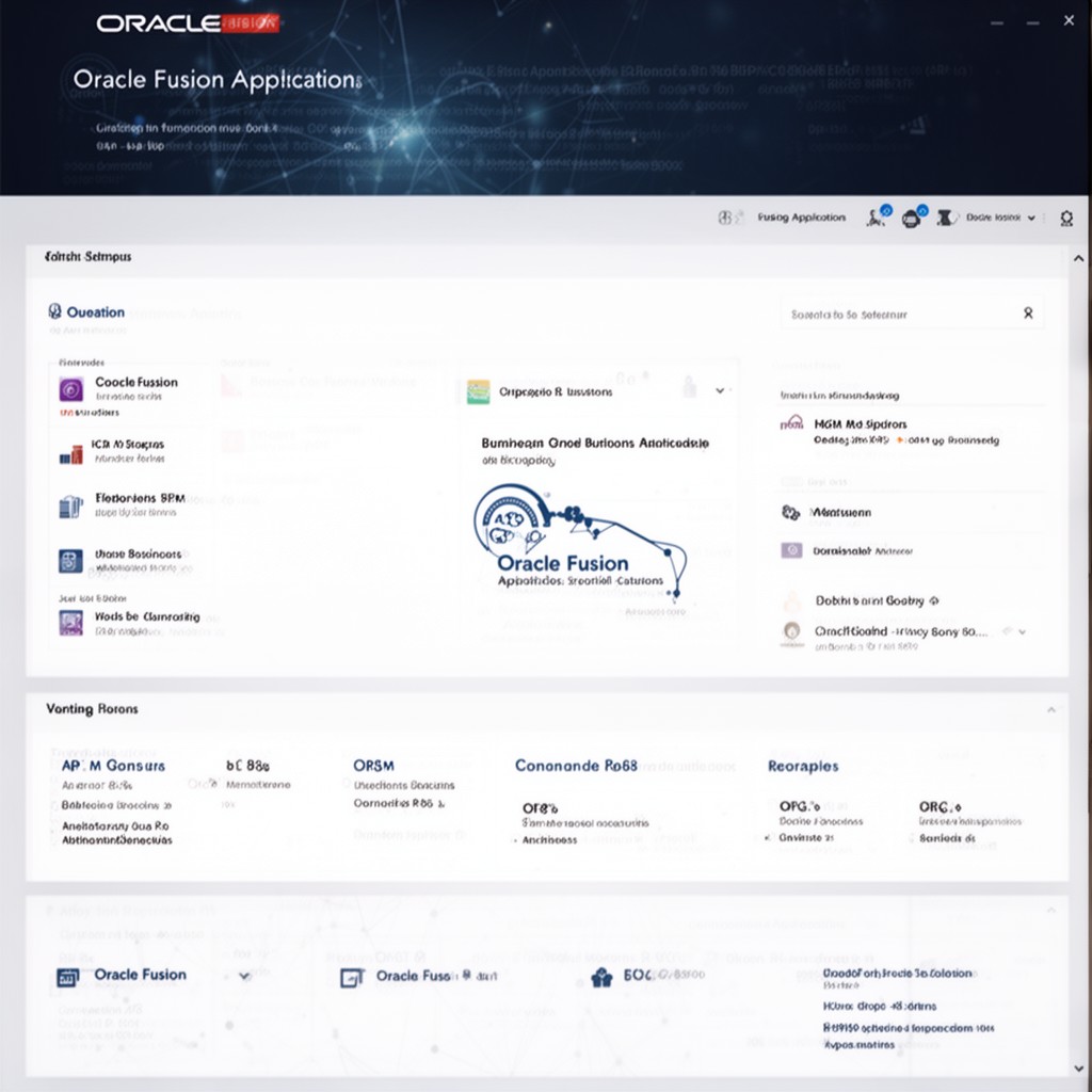 AI-generated illustration of Oracle Fusion Applications