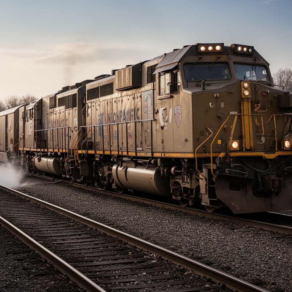 AI-generated illustration of Union Pacific Railroad
